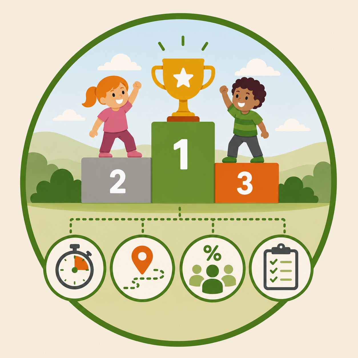 Compete across four categories